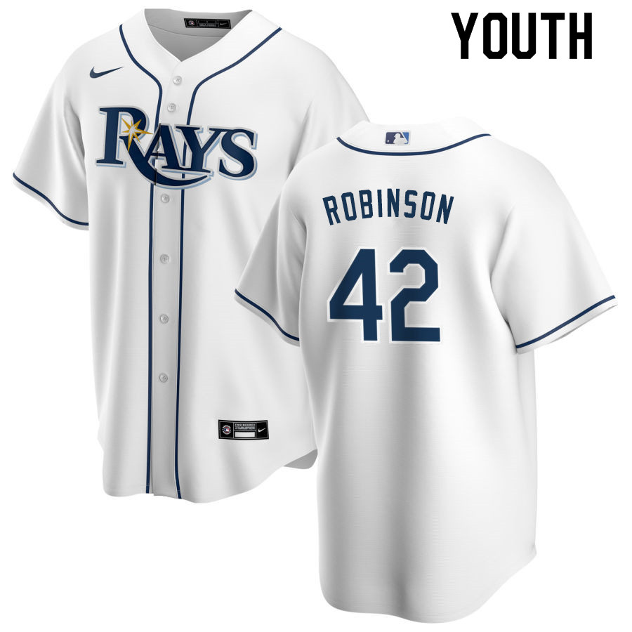 Nike Youth #42 Jackie Robinson Tampa Bay Rays Baseball Jerseys Sale-White